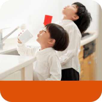 子ども・家族のうがい
