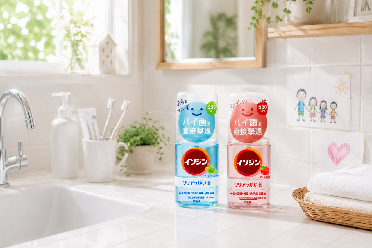 苦みが少なく、使いやすい透明タイプ 「イソジン®クリアうがい薬」から220mLの新容量タイプが登場！ ～試しやすいサイズで、毎日のうがい習慣をサポート～ 7月26日開催の「マザーズフェスタ2026」（主催：日本マザーズ協会）にて先行公開